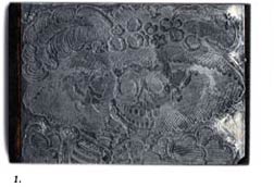 1. Printing plate - “La Calavera Catrina” - Type metal etching (ca. 1910) Copy used by Arsacio Vanegas Arroyo - Artist: Signed JG Posada